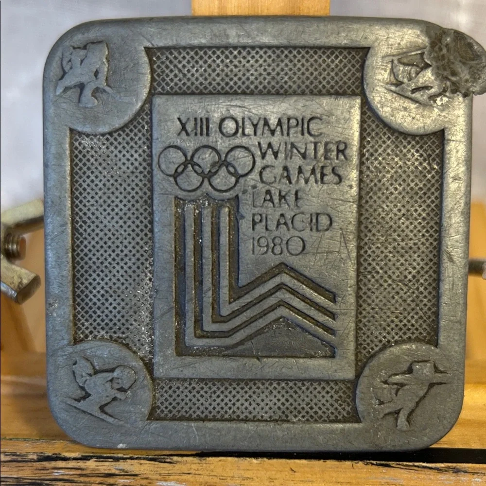 1980 Lake Placid Olympic games belt buckle made